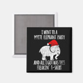White Elephant Christmas Fun Gift Exchange Contest Magneet (Voorkant / Achterkant)