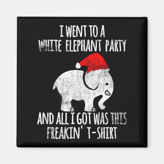 White Elephant Christmas Fun Gift Exchange Contest Magneet (Voorkant)