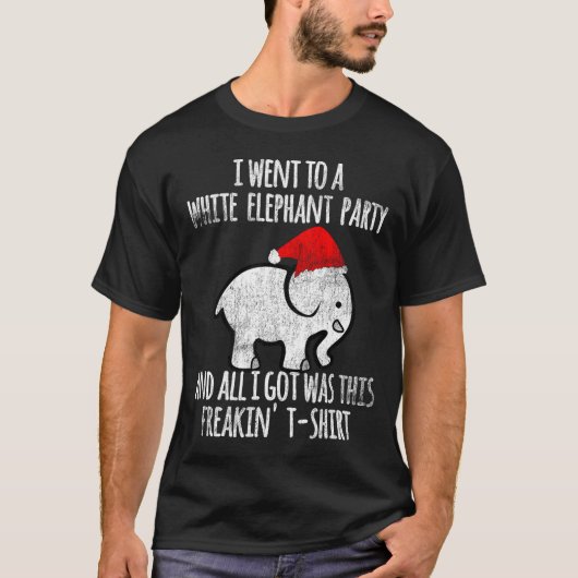 White Elephant Christmas Fun Gift Exchange Contest T-shirt (Voorkant)