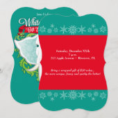 White Elephant Custom Holiday Party Uitnodigingen (Voorkant / Achterkant)