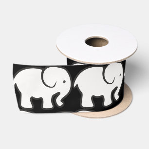White Elephant Design Satijnen Lint