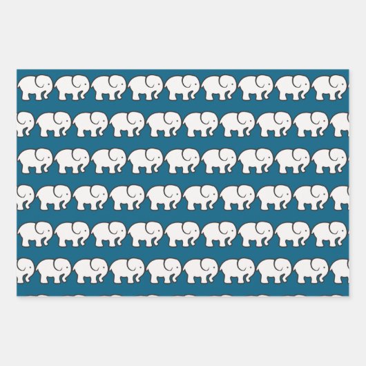 White Elephant Design Wrapping Paper (Voorkant 3)