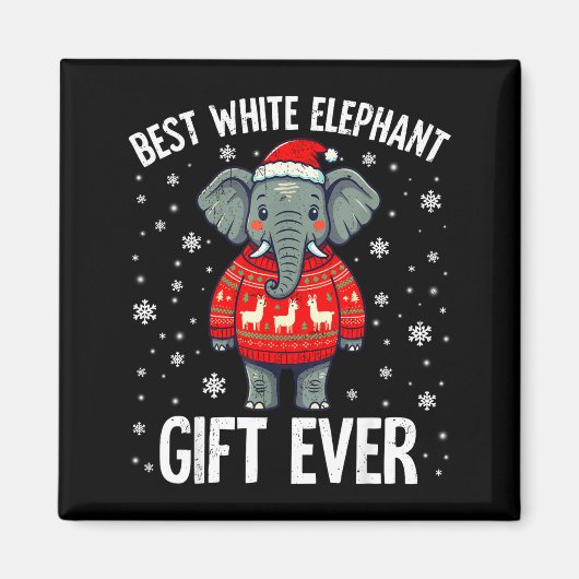 White Elephant Ever Christmas Xmas Under 15 20 Magneet (Voorkant)
