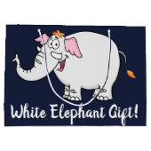 White Elephant Exchange Cartoon Groot Cadeauzakje (Achterkant)