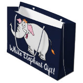 White Elephant Exchange Cartoon Groot Cadeauzakje (Voorkant Gekanteld)