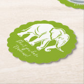 White Elephant Gag Gift Kartonnen Onderzetters (Gekanteld)