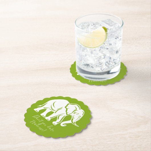 White Elephant Gag Gift Kartonnen Onderzetters (Insitu)