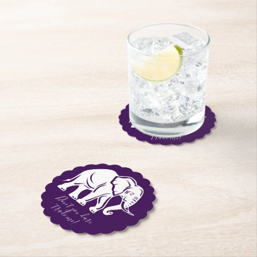 White Elephant Gag Gift Kartonnen Onderzetters (Insitu)