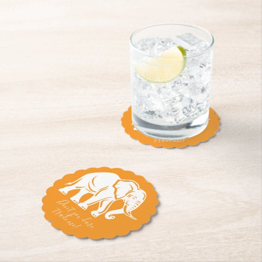 White Elephant Gag Gift Kartonnen Onderzetters (Insitu)