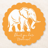 White Elephant Gag Gift Kartonnen Onderzetters (Voorkant)