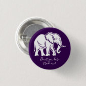 White Elephant Gag Gift Ronde Button 3,2 Cm (Voorkant /achterkant)