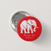 White Elephant Gag Gift Ronde Button 3,2 Cm (Voorkant /achterkant)