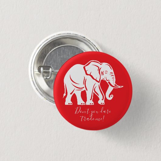 White Elephant Gag Gift Ronde Button 3,2 Cm (Voorkant /achterkant)