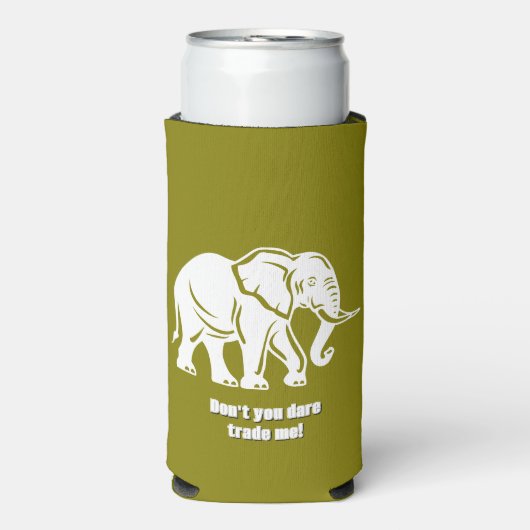 White Elephant Gag Gift Seltzer Blikjeskoeler (Seltzer Voorkant)