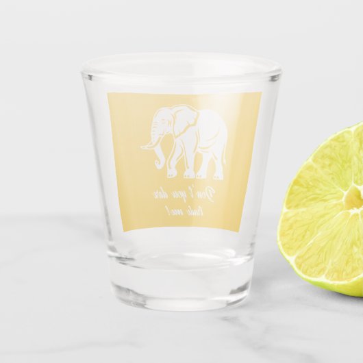White Elephant Gag Gift Shot Glas (Achterkant)