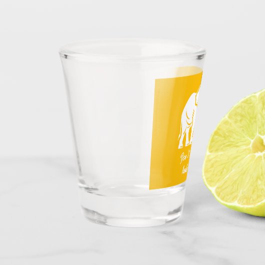 White Elephant Gag Gift Shot Glas (Links)