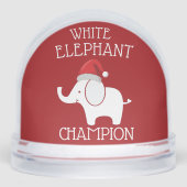  white Elephant Gift Exchange Christmas Funny  Sneeuwbol (Voorkant)