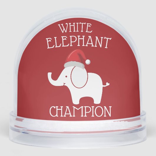  white Elephant Gift Exchange Christmas Funny  Sneeuwbol (Voorkant)
