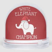  white Elephant Gift Exchange Christmas Funny  Sneeuwbol (Achterkant)