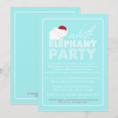 White Elephant Gift Exchange Holiday Party Kaart (Voorkant / Achterkant)