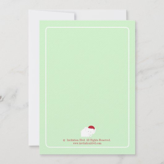 White Elephant Gift Exchange Holiday Party Kaart (Achterkant)