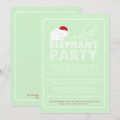 White Elephant Gift Exchange Holiday Party Kaart (Voorkant / Achterkant)