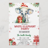 White Elephant Gift Exchange Invitation Kaart (Voorkant)