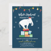 White Elephant Gift Exchange Invitation Kaart (Voorkant)