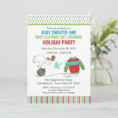 White Elephant Gift Exchange Invitation Kaart (Staand voorkant)