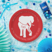 White Elephant Gift Exchange Kerstparty Papieren Bordje (Feest)