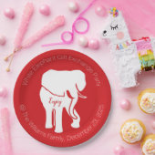 White Elephant Gift Exchange Kerstparty Papieren Bordje (Feest)