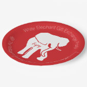 White Elephant Gift Exchange Kerstparty Papieren Bordje (Gekanteld)