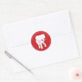 White Elephant Gift Exchange Kerstparty Ronde Sticker (Envelop)