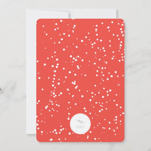 White Elephant Gift Exchange Moderne Holiday Party Kaart (Achterkant)