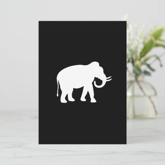 White Elephant Gift Exchange Party Kaart (Staand voorkant)