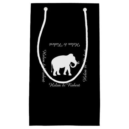 White Elephant Gift Exchange Party Klein Cadeauzakje (Voorkant)