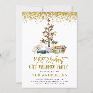 White Elephant Gift Exchange Party Uitnodiging