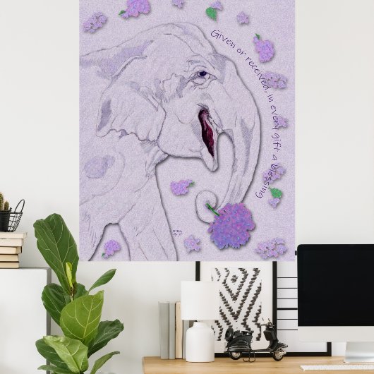 White Elephant Gift Poster (Thuiskantoor)