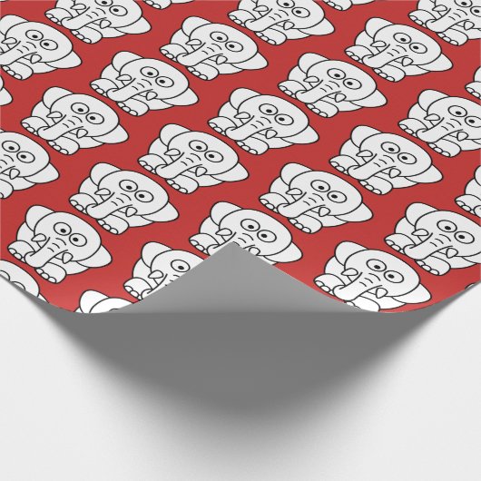 White Elephant Gift Wrap Cadeaupapier (Hoek)