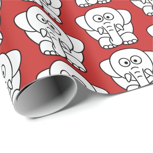 White Elephant Gift Wrap Cadeaupapier (Rol Hoek)