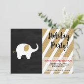 White Elephant Holiday Kerstmis Exchange Kaart (Staand voorkant)