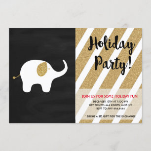 White Elephant Holiday Kerstmis Exchange Kaart