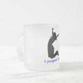 White elephant kerstcadeau Gift I POOPED VANDAAG Matglas Koffiemok (Voorkant links)