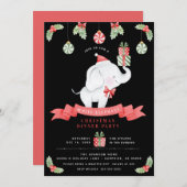 White Elephant-kerstcadeauuitwisseling Kaart (Voorkant / Achterkant)