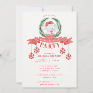 White Elephant-kerstcadeauuitwisseling Kaart