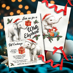 White Elephant-kerstcadeauuitwisseling Kaart