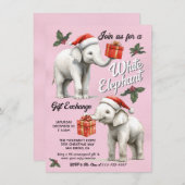 White Elephant-kerstcadeauuitwisseling Kaart (Voorkant / Achterkant)