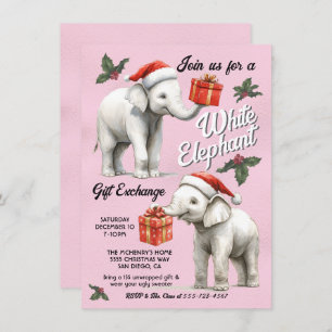 White Elephant-kerstcadeauuitwisseling Kaart