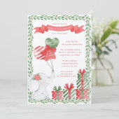 White Elephant-kerstcadeauuitwisseling Kaart (Staand voorkant)