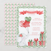 White Elephant-kerstcadeauuitwisseling Kaart (Voorkant / Achterkant)